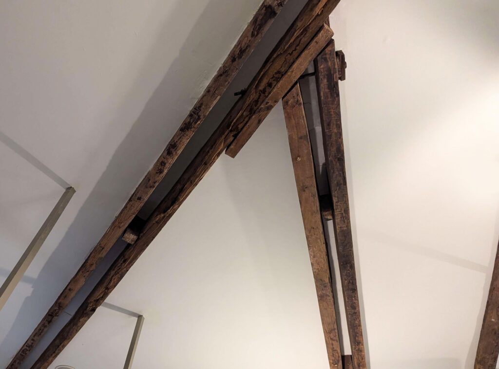 old wooden rafters