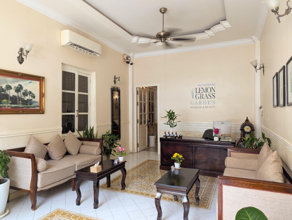 lemongrass garden spa in battambang reception